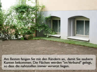 Rollrasen verlegen
